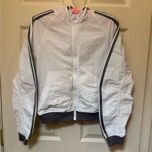 White Windbreaker Jacket